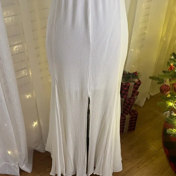 Free People Ivory Backless Halter Dress - Picture 3 of 9